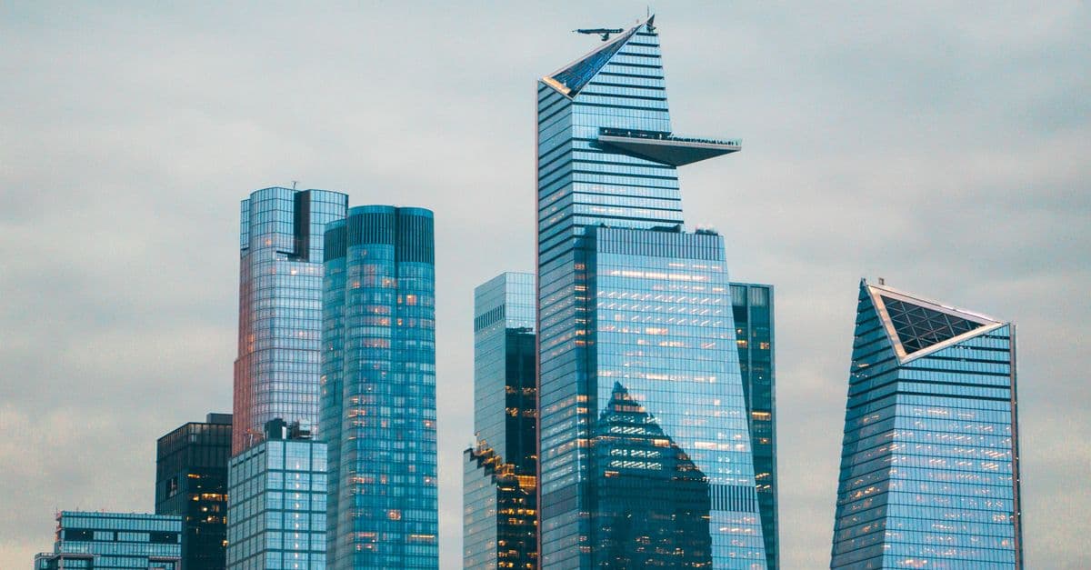 A stunning view of Hudson Yards skyscrapers in New York City displaying modern architecture.
